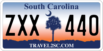 SC license plate ZXX440