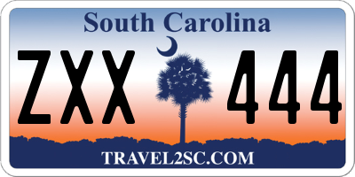 SC license plate ZXX444