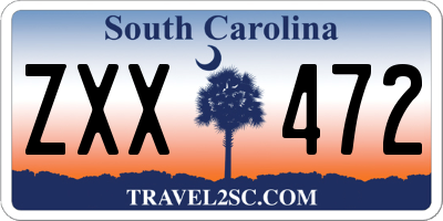 SC license plate ZXX472