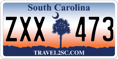 SC license plate ZXX473
