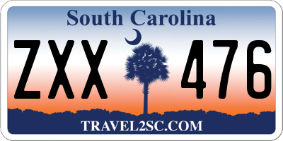 SC license plate ZXX476