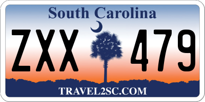 SC license plate ZXX479