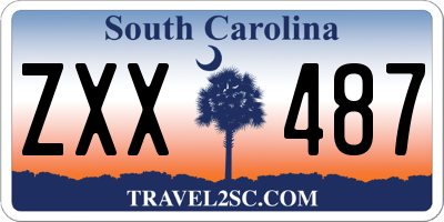 SC license plate ZXX487