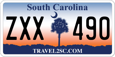 SC license plate ZXX490