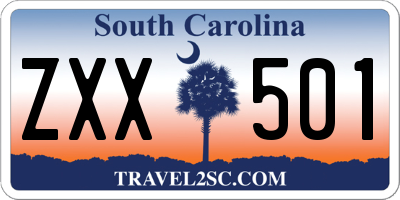 SC license plate ZXX501