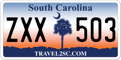 SC license plate ZXX503