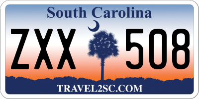 SC license plate ZXX508