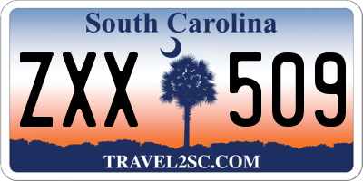 SC license plate ZXX509