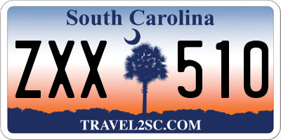 SC license plate ZXX510