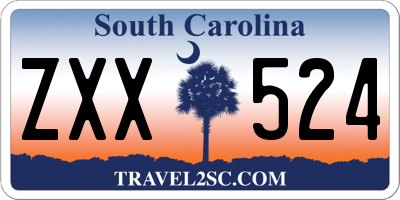 SC license plate ZXX524