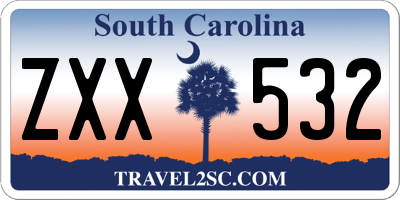 SC license plate ZXX532