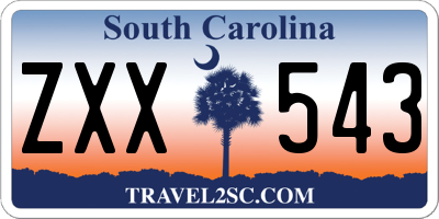 SC license plate ZXX543