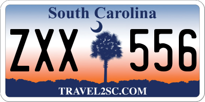 SC license plate ZXX556