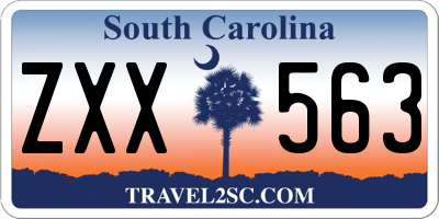 SC license plate ZXX563