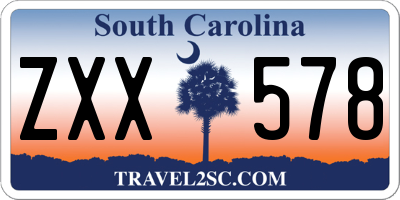 SC license plate ZXX578