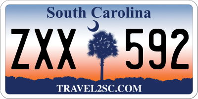 SC license plate ZXX592