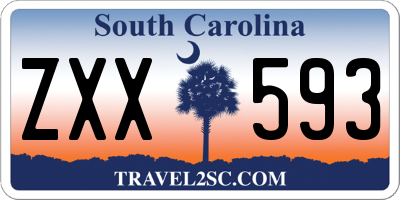 SC license plate ZXX593