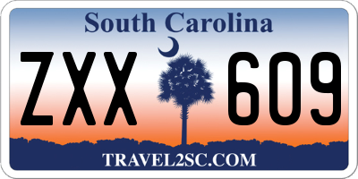 SC license plate ZXX609