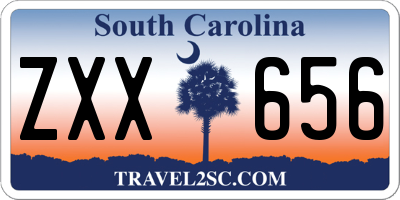 SC license plate ZXX656