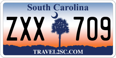 SC license plate ZXX709