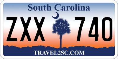 SC license plate ZXX740