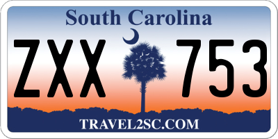 SC license plate ZXX753