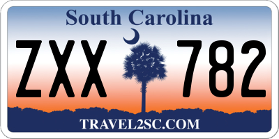 SC license plate ZXX782