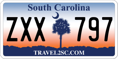SC license plate ZXX797