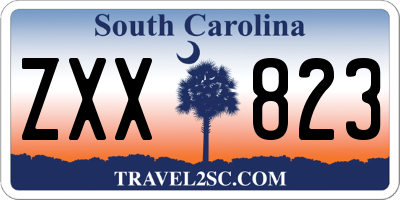 SC license plate ZXX823
