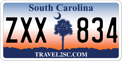 SC license plate ZXX834
