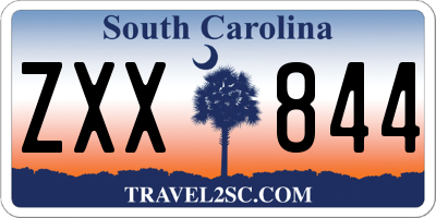 SC license plate ZXX844