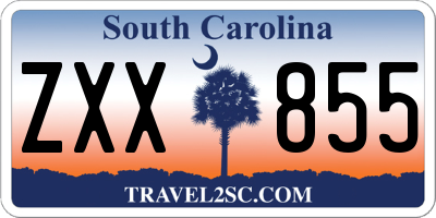 SC license plate ZXX855