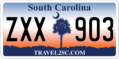 SC license plate ZXX903