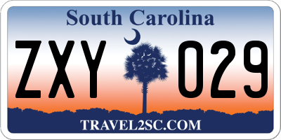 SC license plate ZXY029