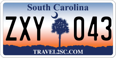SC license plate ZXY043