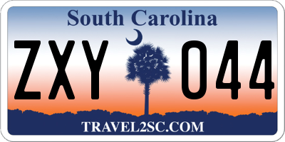 SC license plate ZXY044