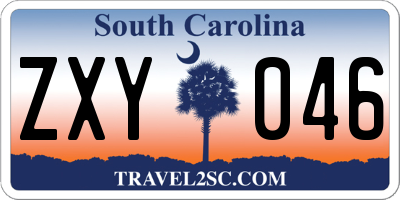 SC license plate ZXY046