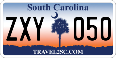 SC license plate ZXY050