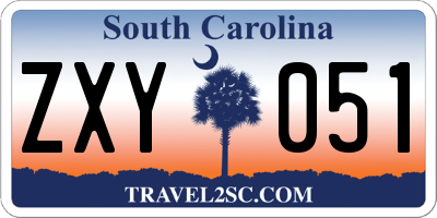 SC license plate ZXY051