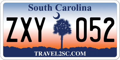 SC license plate ZXY052