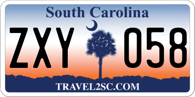 SC license plate ZXY058