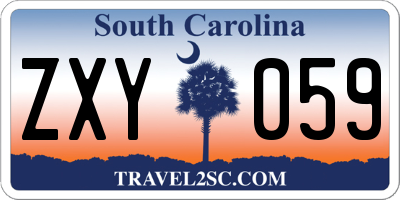 SC license plate ZXY059