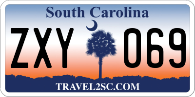 SC license plate ZXY069