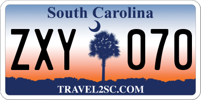 SC license plate ZXY070