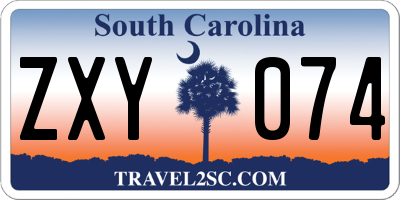 SC license plate ZXY074