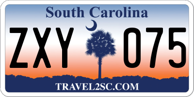SC license plate ZXY075