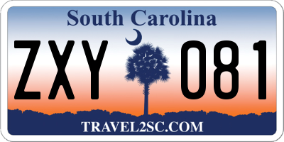 SC license plate ZXY081
