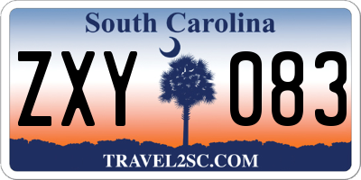 SC license plate ZXY083