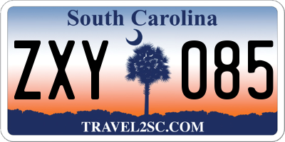 SC license plate ZXY085