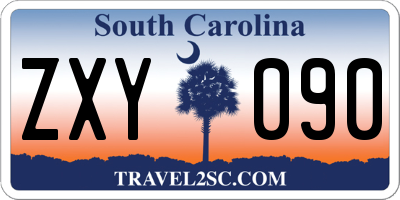 SC license plate ZXY090